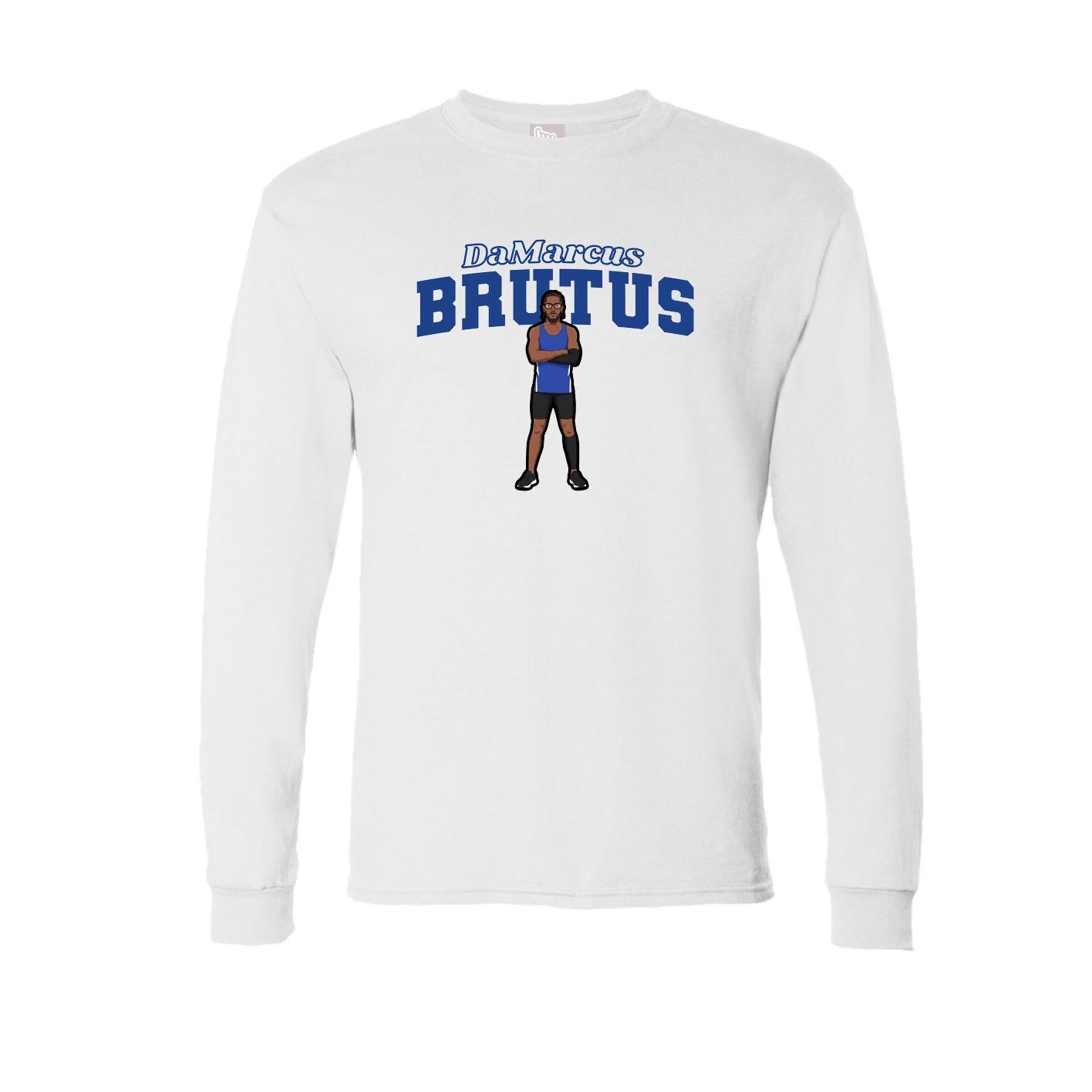 Long Sleeve Tee — Name Arch in White
