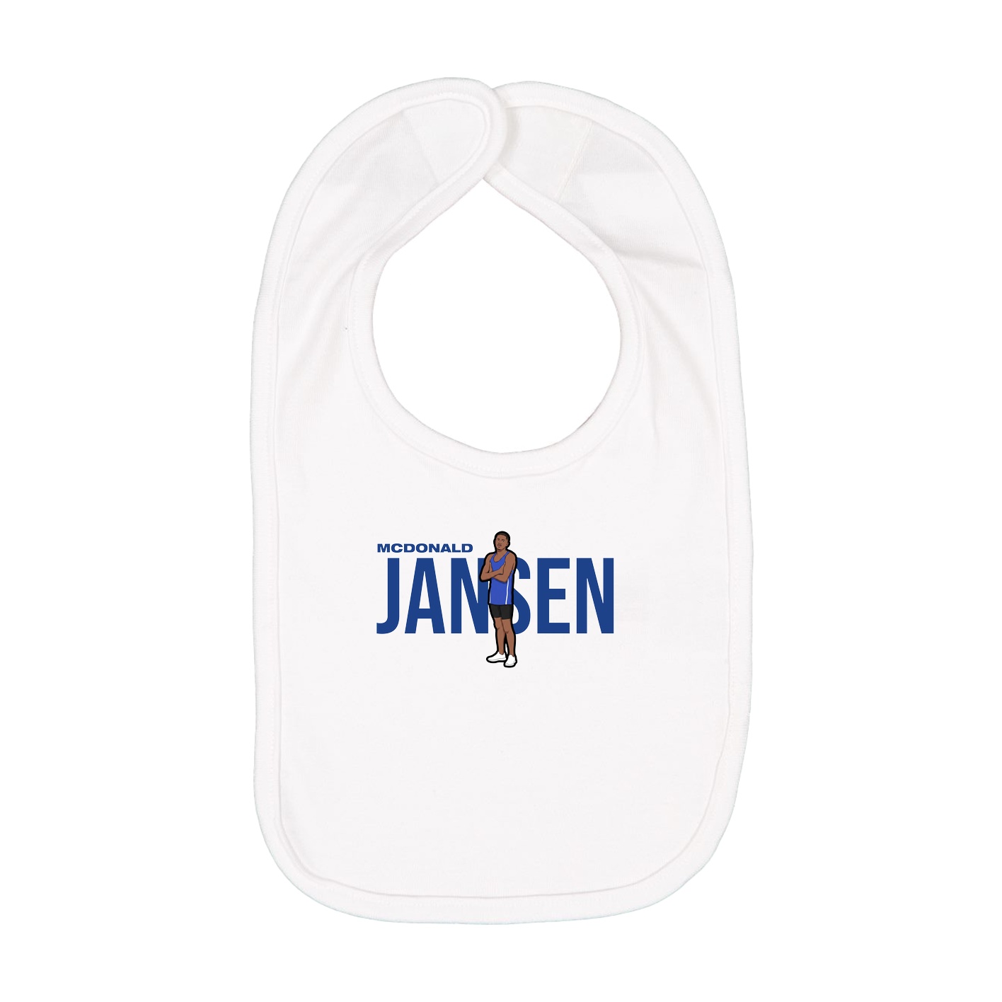 Infant Bib — Player Name in White