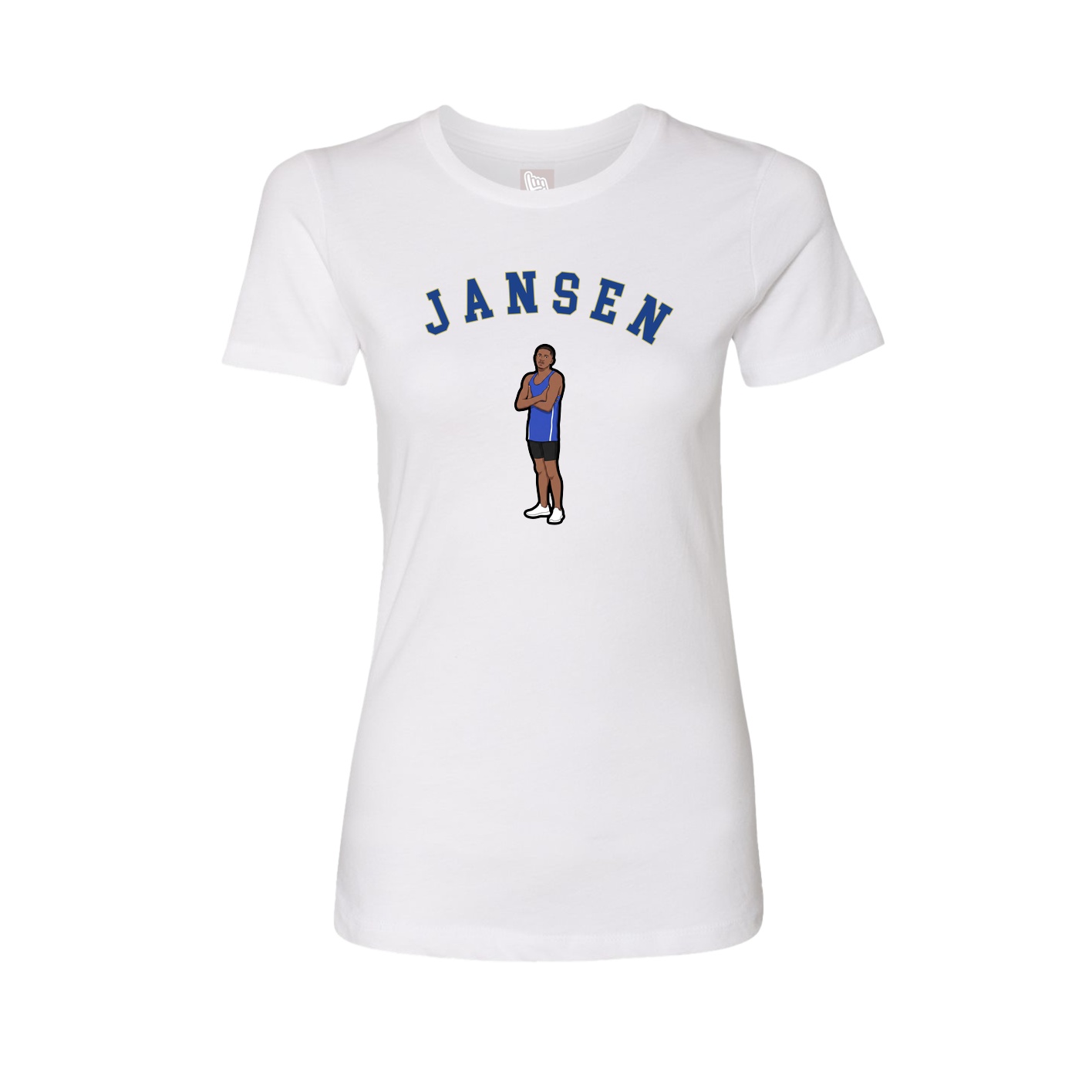 Fitted Women's Tee — Shirsey Arch in White