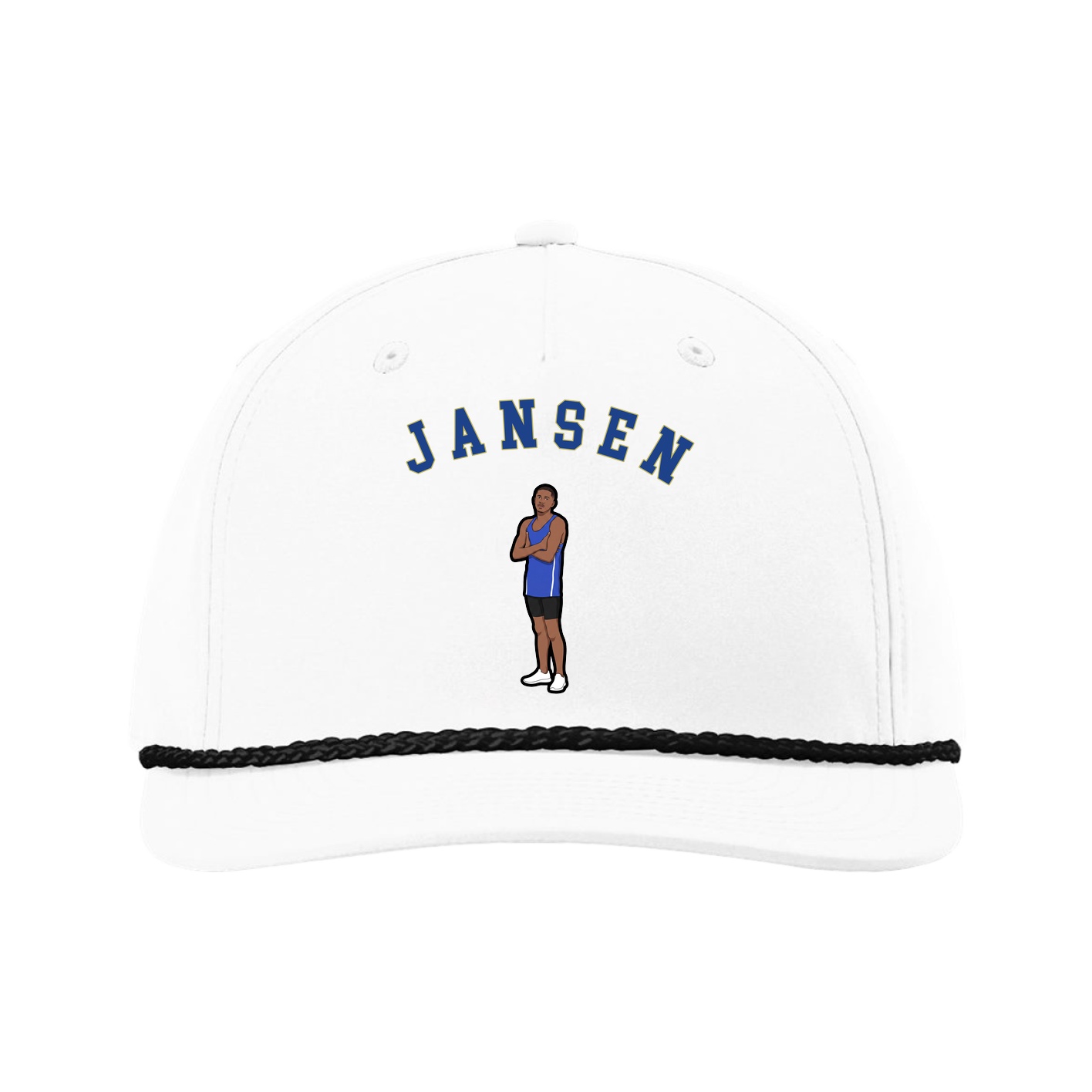 Five-Panel Classic Rope Cap — Shirsey Arch in White