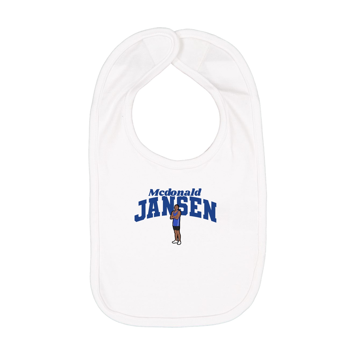Infant Bib — Signature Arch in White
