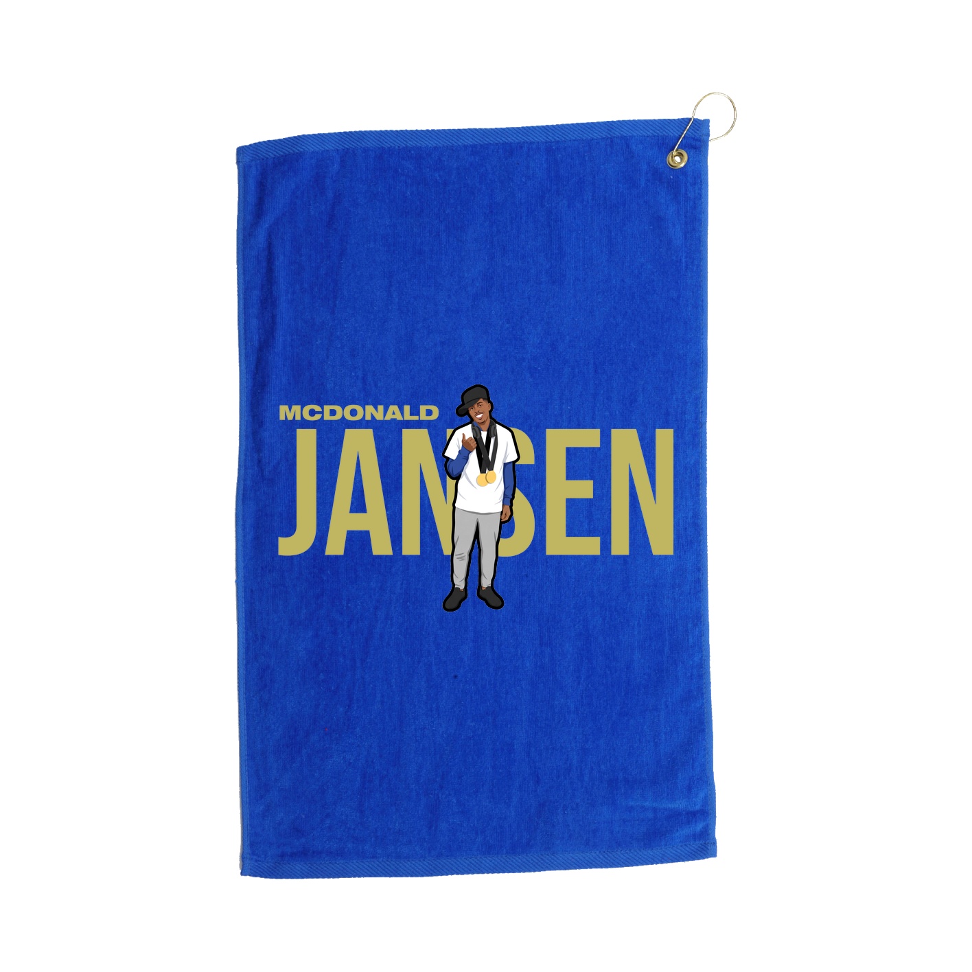 Golf Towel — Player Name in Royal