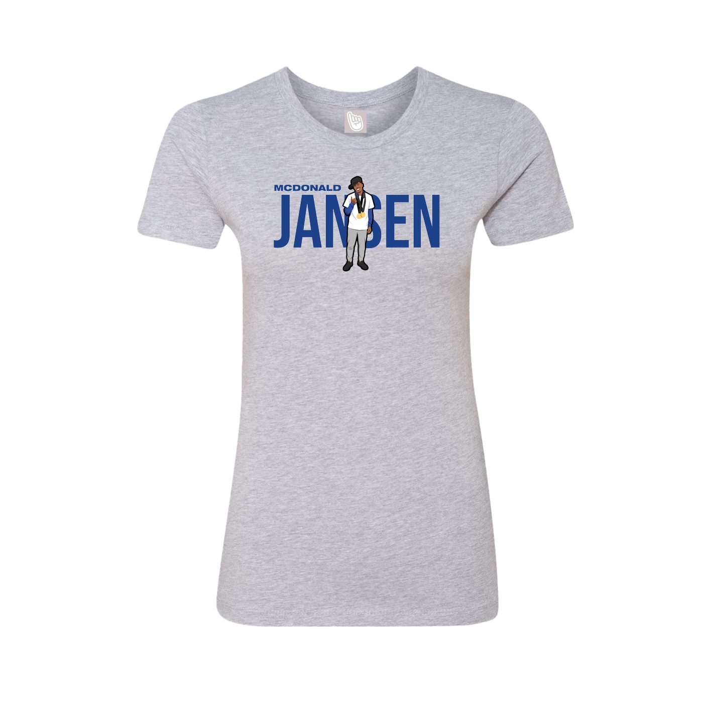 Fitted Women's Tee — Player Name in Grey