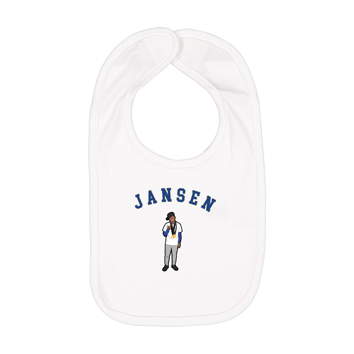 Infant Bib — Shirsey Arch in White