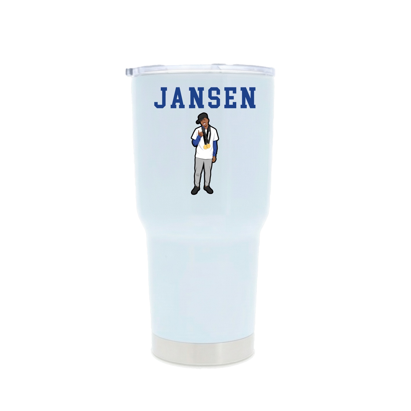 30oz Stainless Steel Tumbler — Shirsey in White
