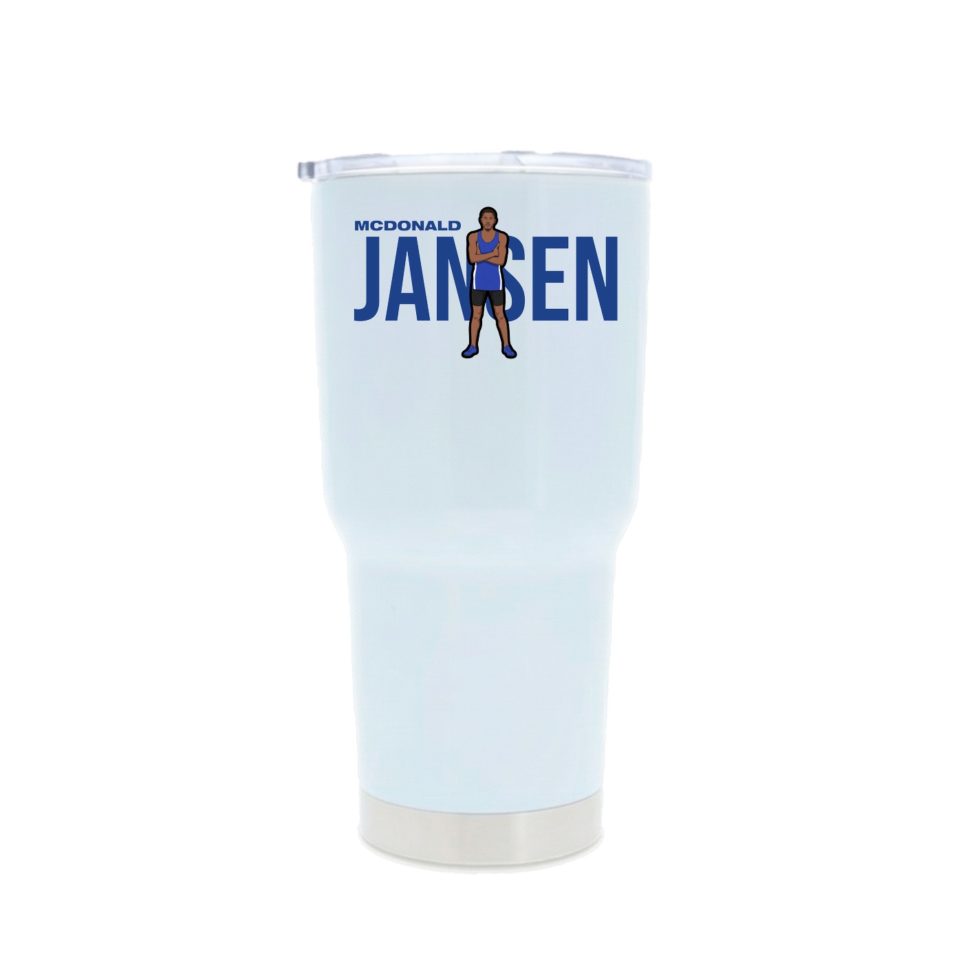 30oz Stainless Steel Tumbler — Player Name in White