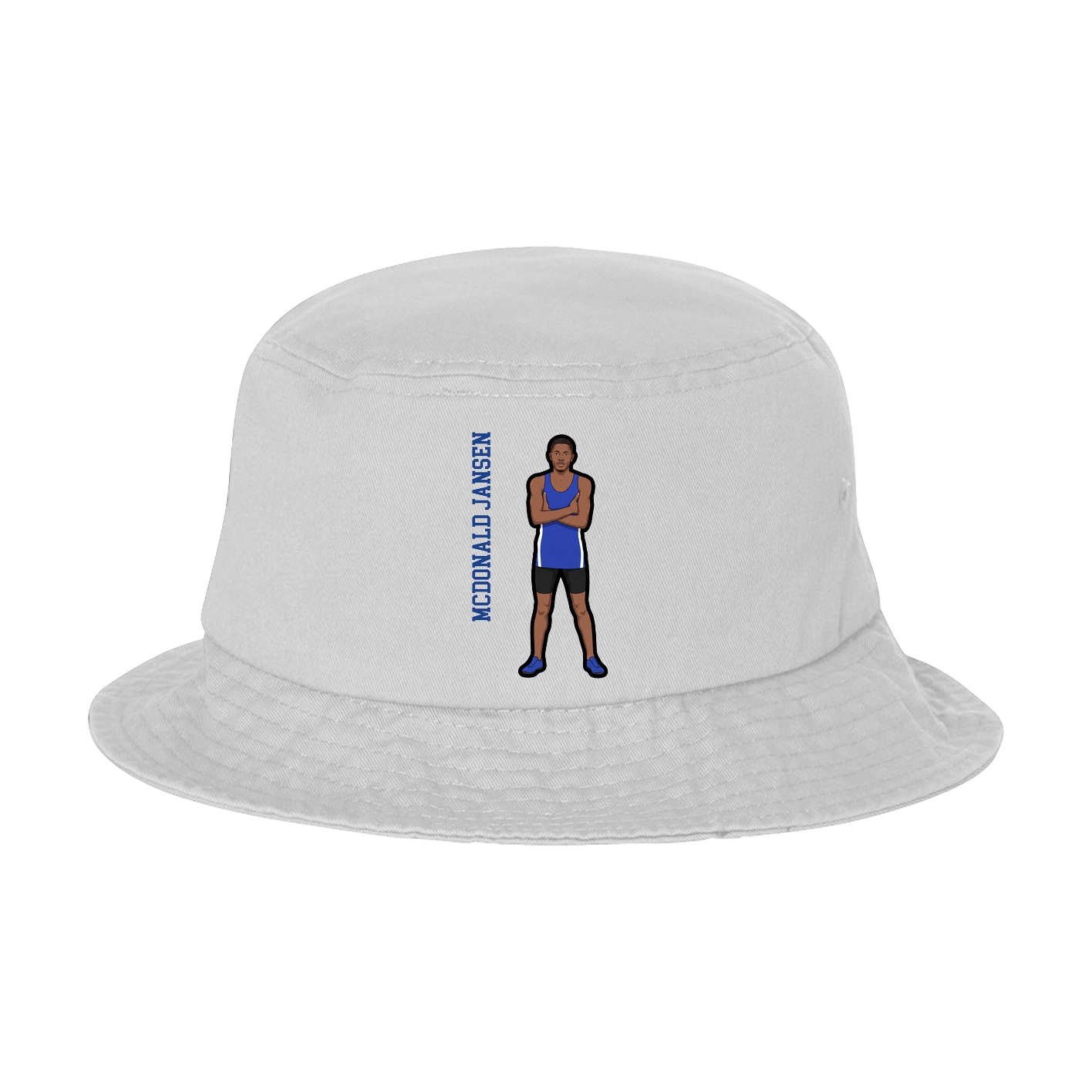Bucket Cap — Name Vertical in White