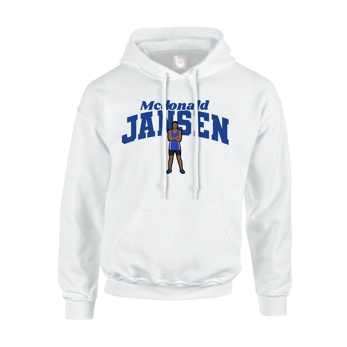 Youth Hoodie — Signature Arch in White