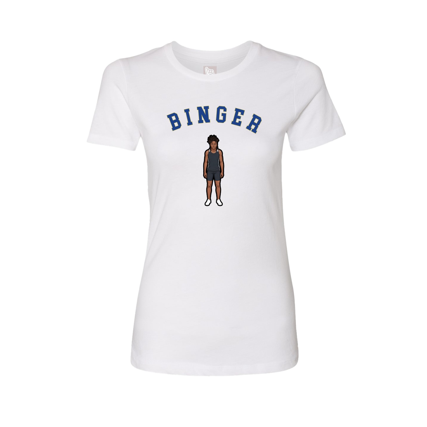 Fitted Women's Tee — Shirsey Arch in White