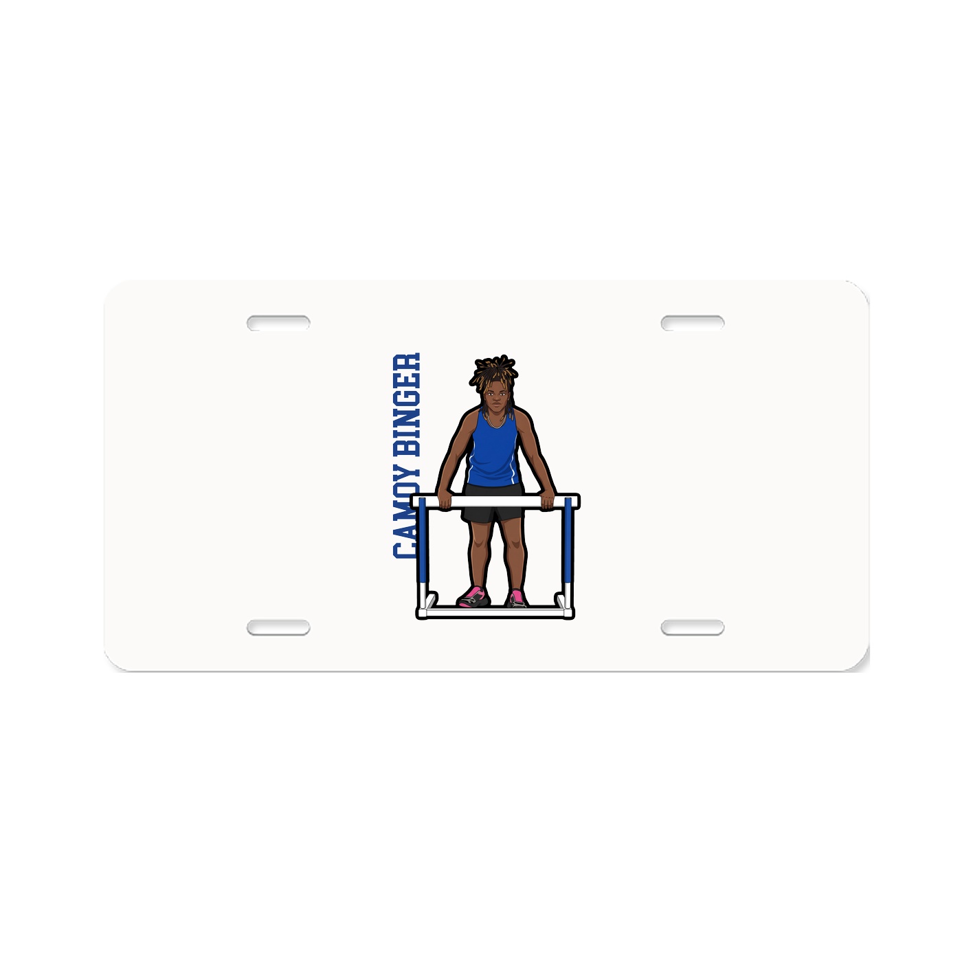 License Plate — Name Vertical in Classic