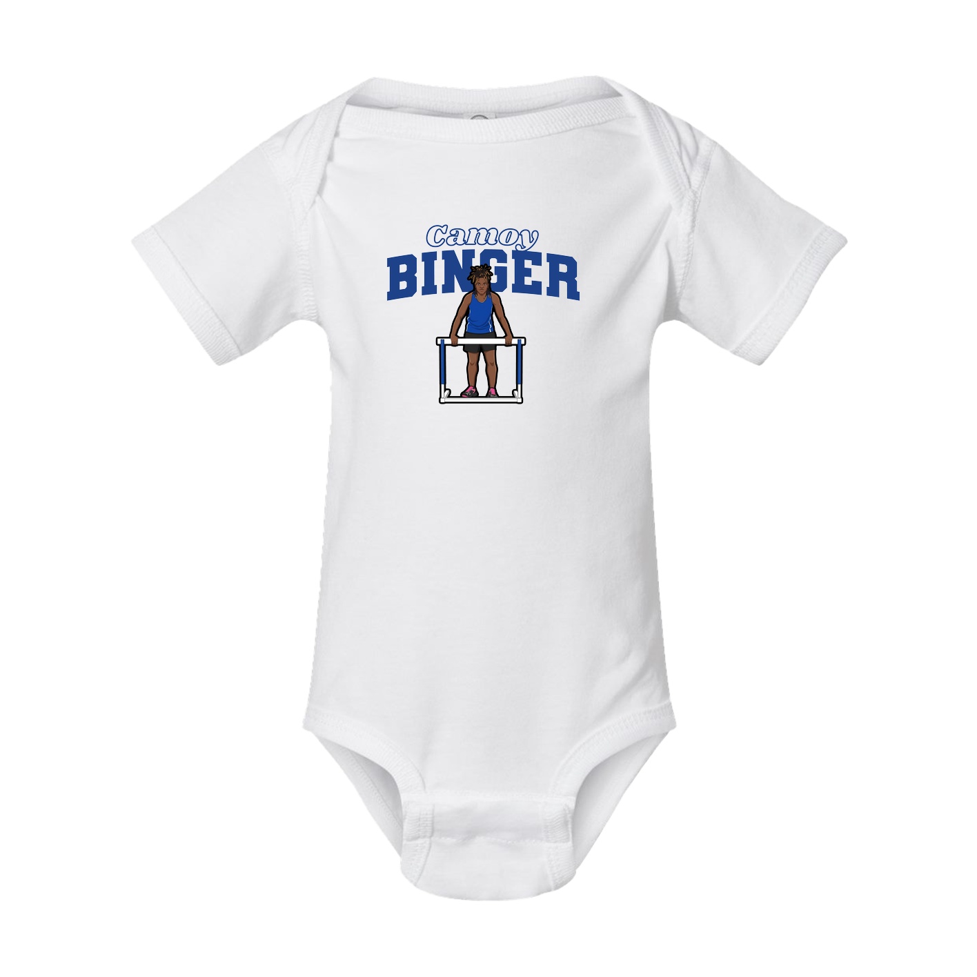 Baby Onesie — Name Arch in White