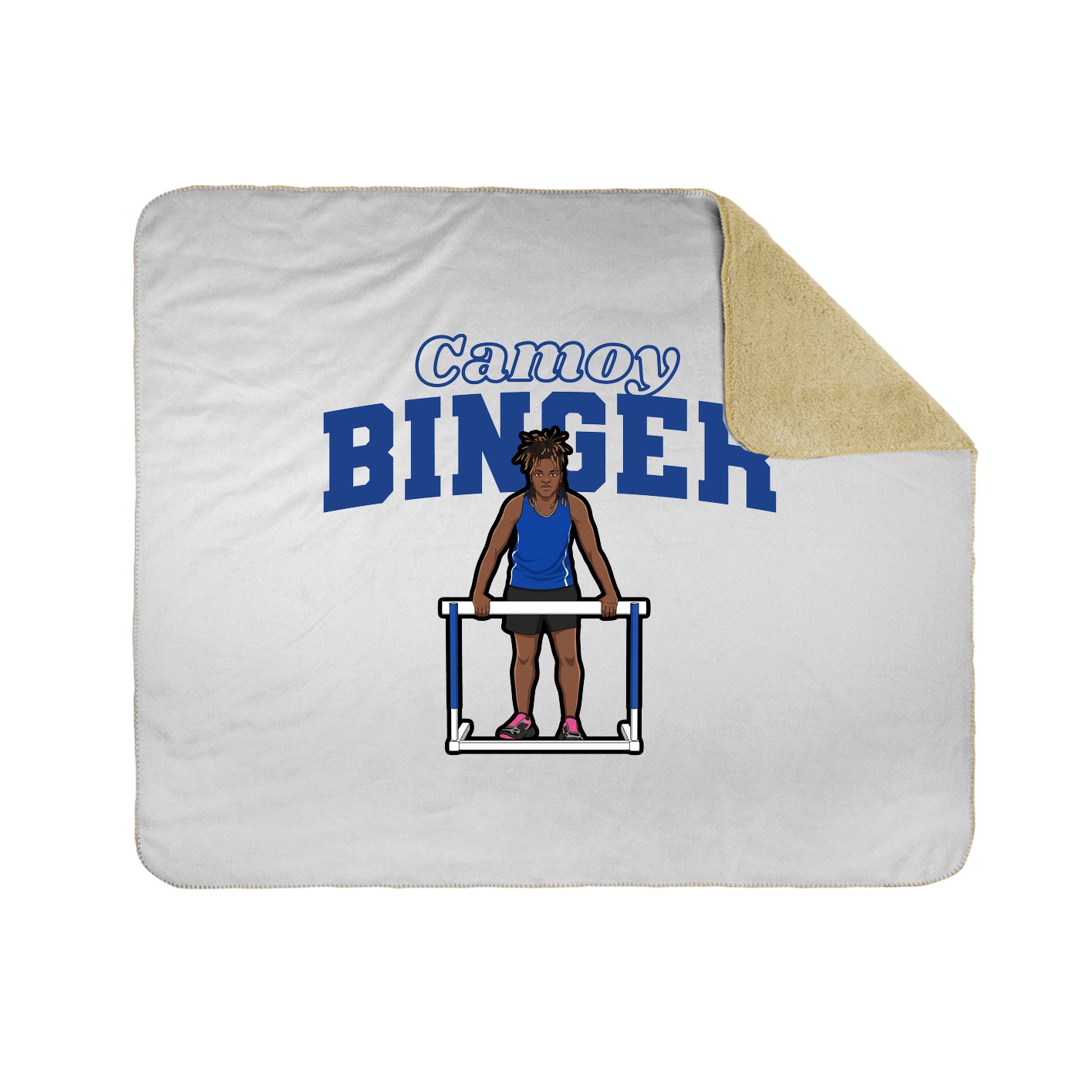Throw Blanket — Name Arch in White