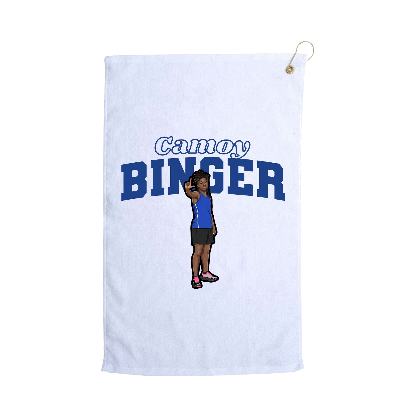 Golf Towel — Name Arch in White