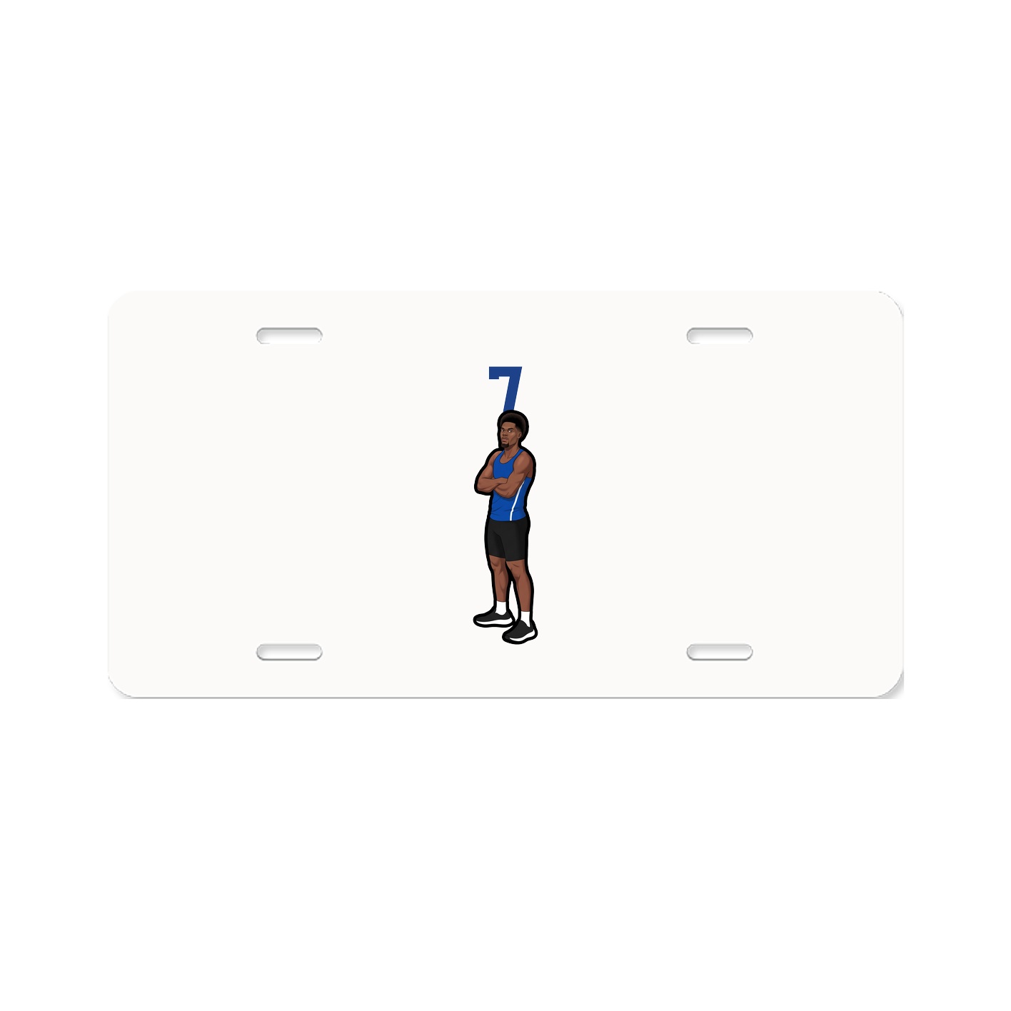 License Plate — Number Top in Classic