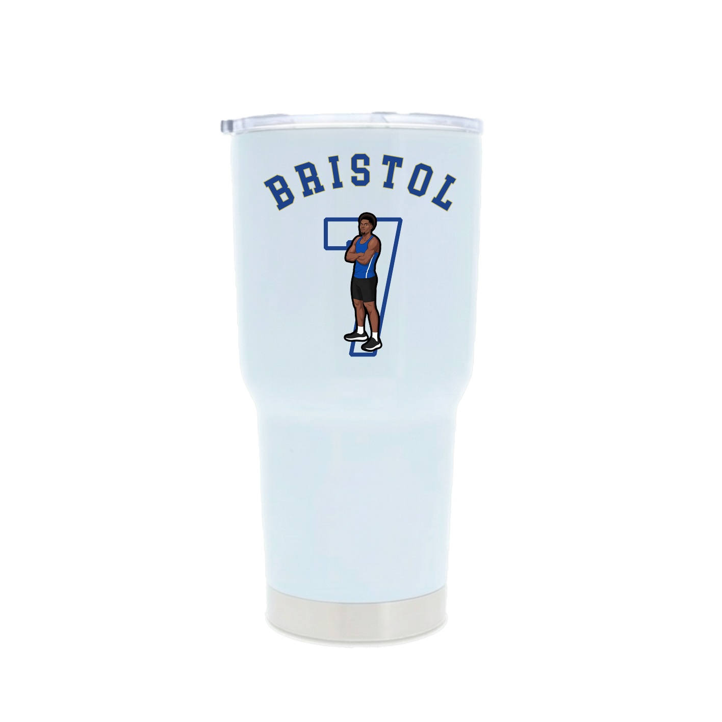 30oz Stainless Steel Tumbler — Shirsey Arch in White