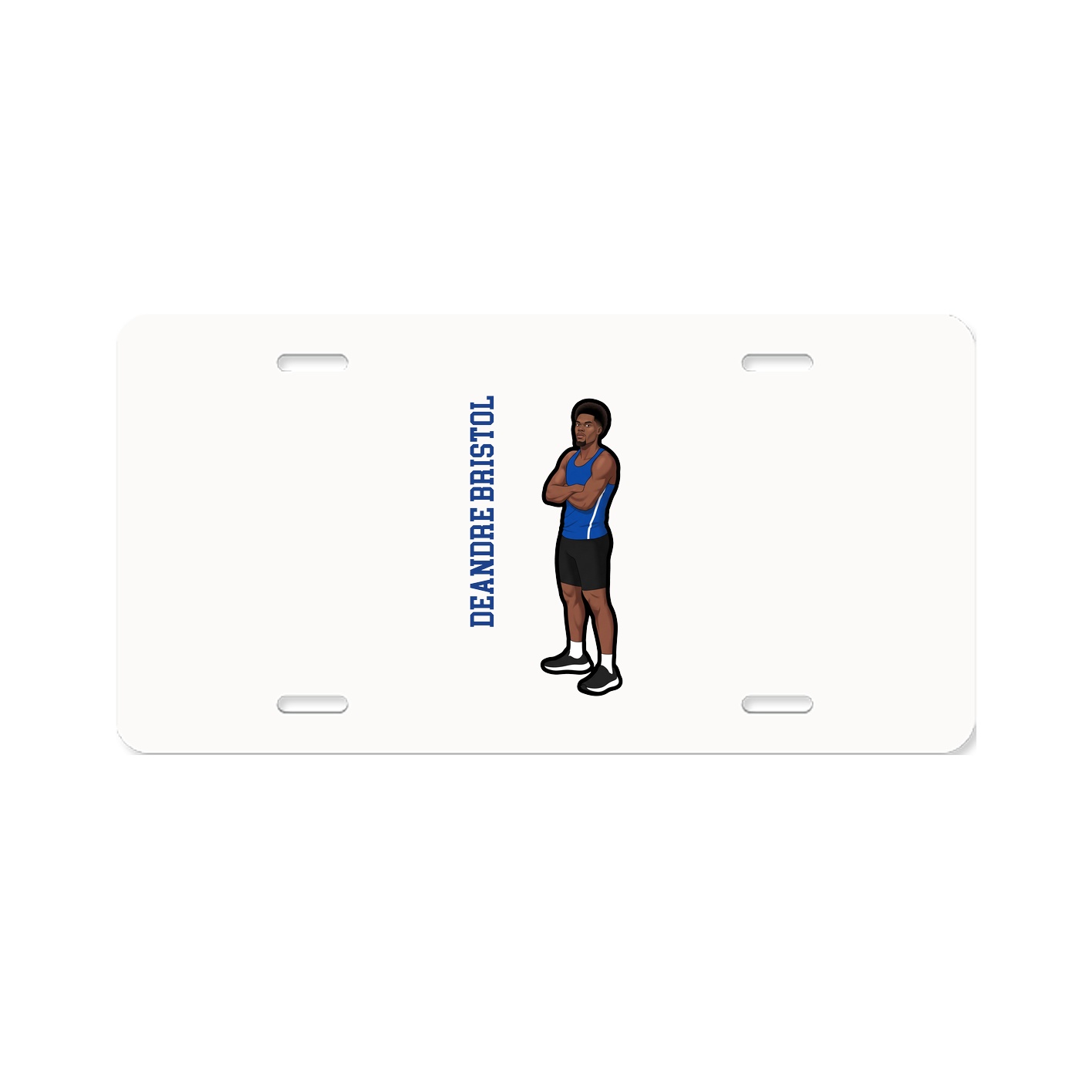License Plate — Name Vertical in Classic