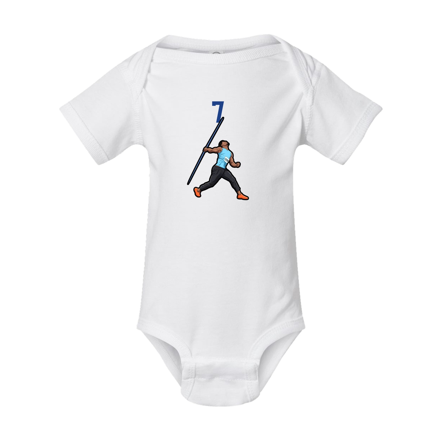 Baby Onesie — Number Top in White
