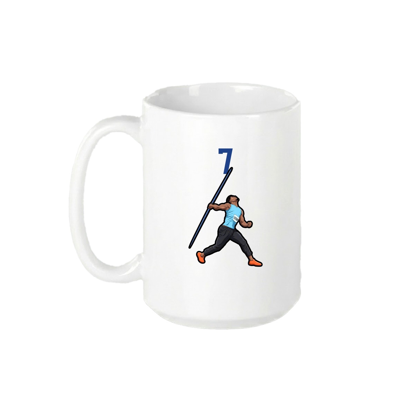 15oz Coffee Mug — Number Top in White