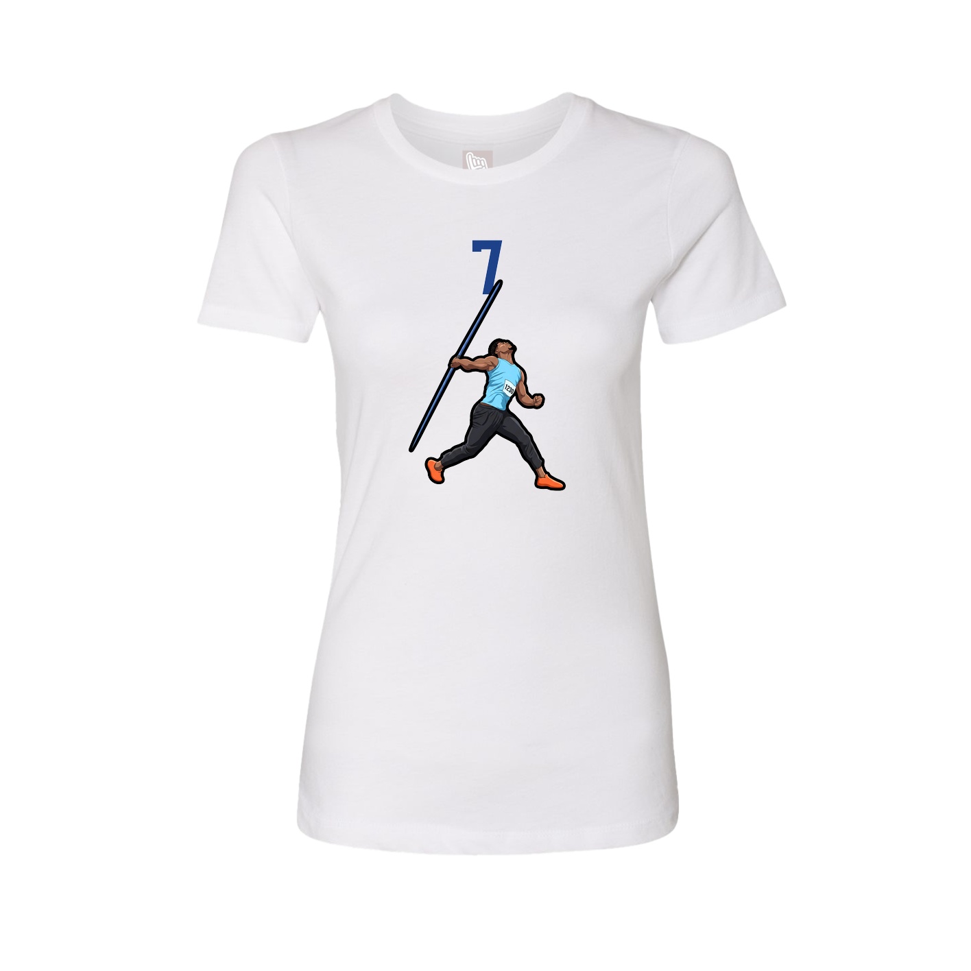 Womens Tee — Number Top in White