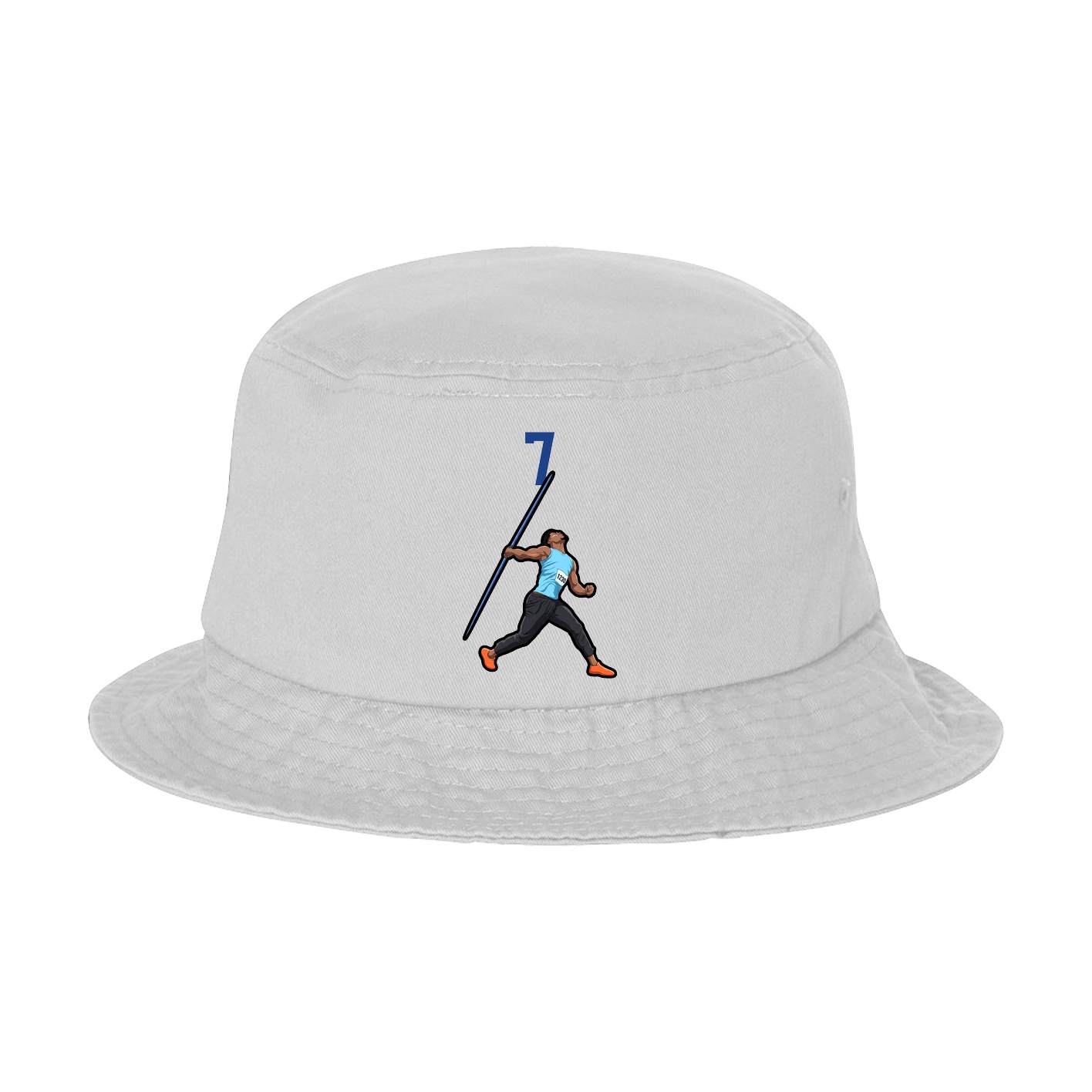 Bucket Cap — Number Top in White
