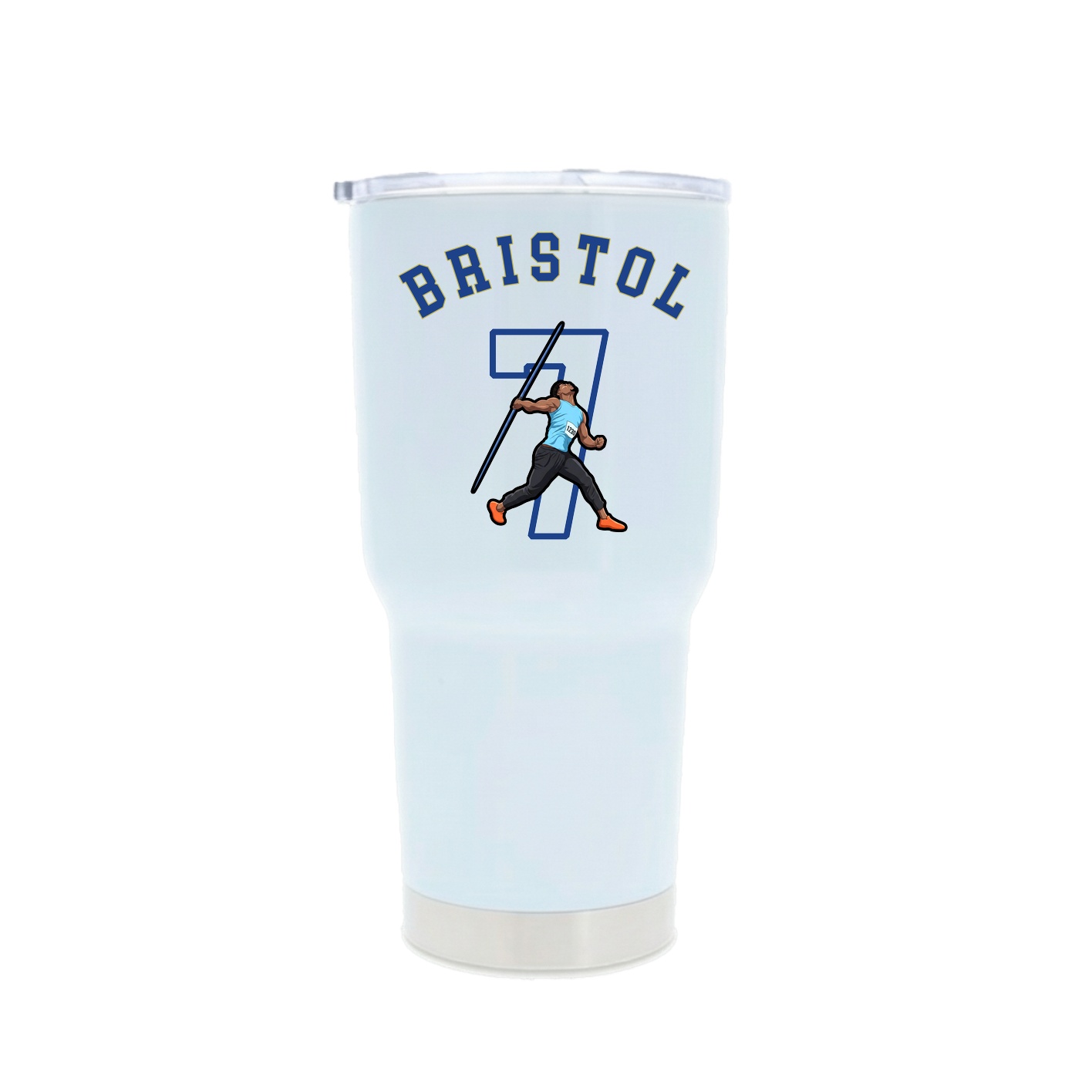 30oz Stainless Steel Tumbler — Shirsey Arch in White