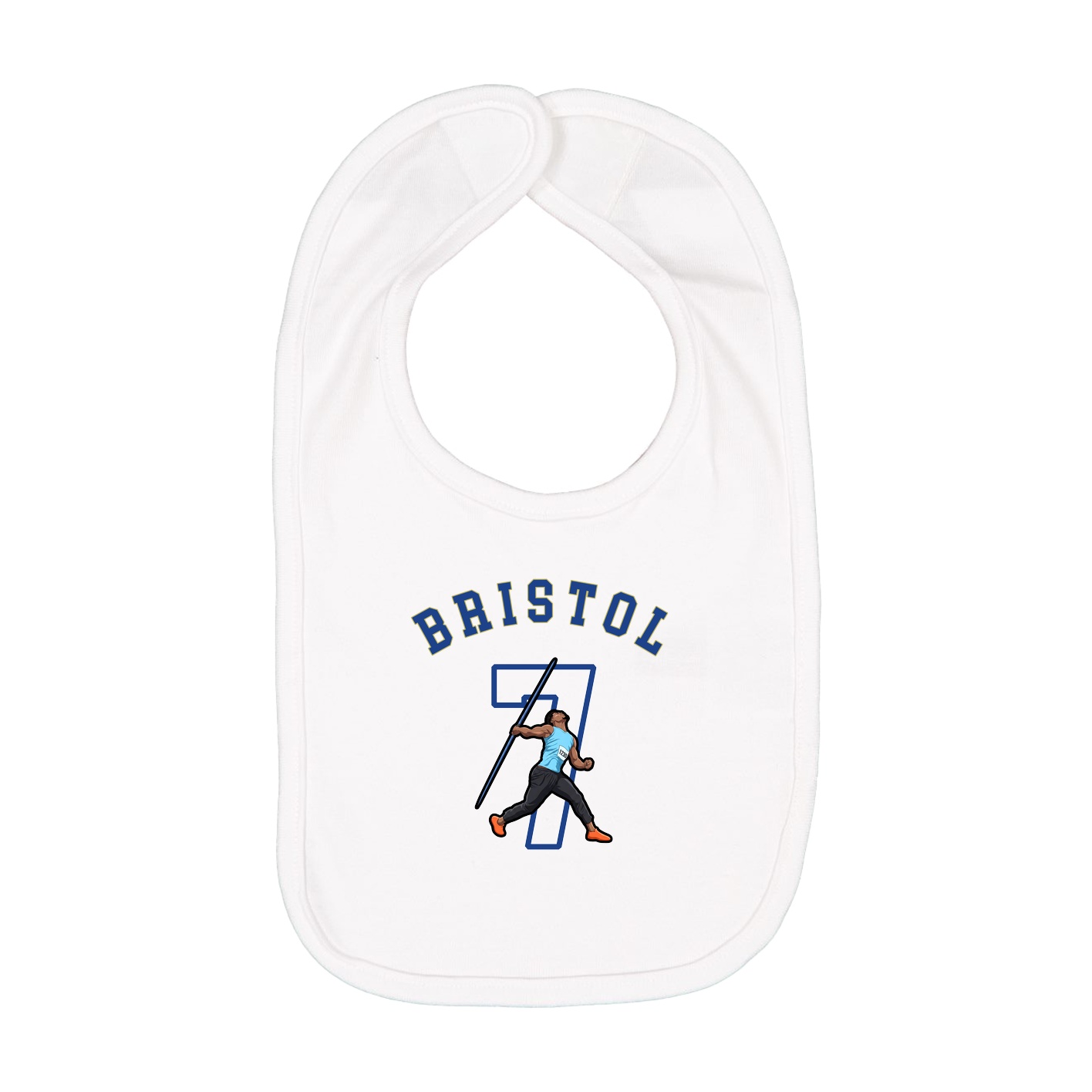 Infant Bib — Shirsey Arch in White