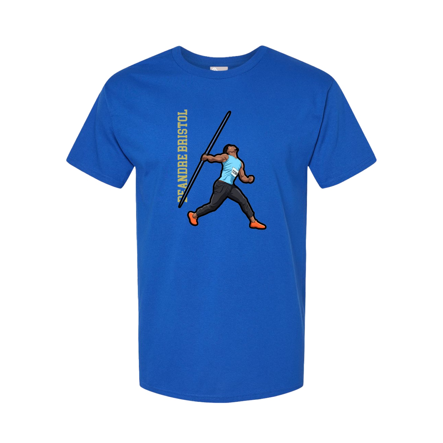 Youth Tee — Name Vertical in Royal