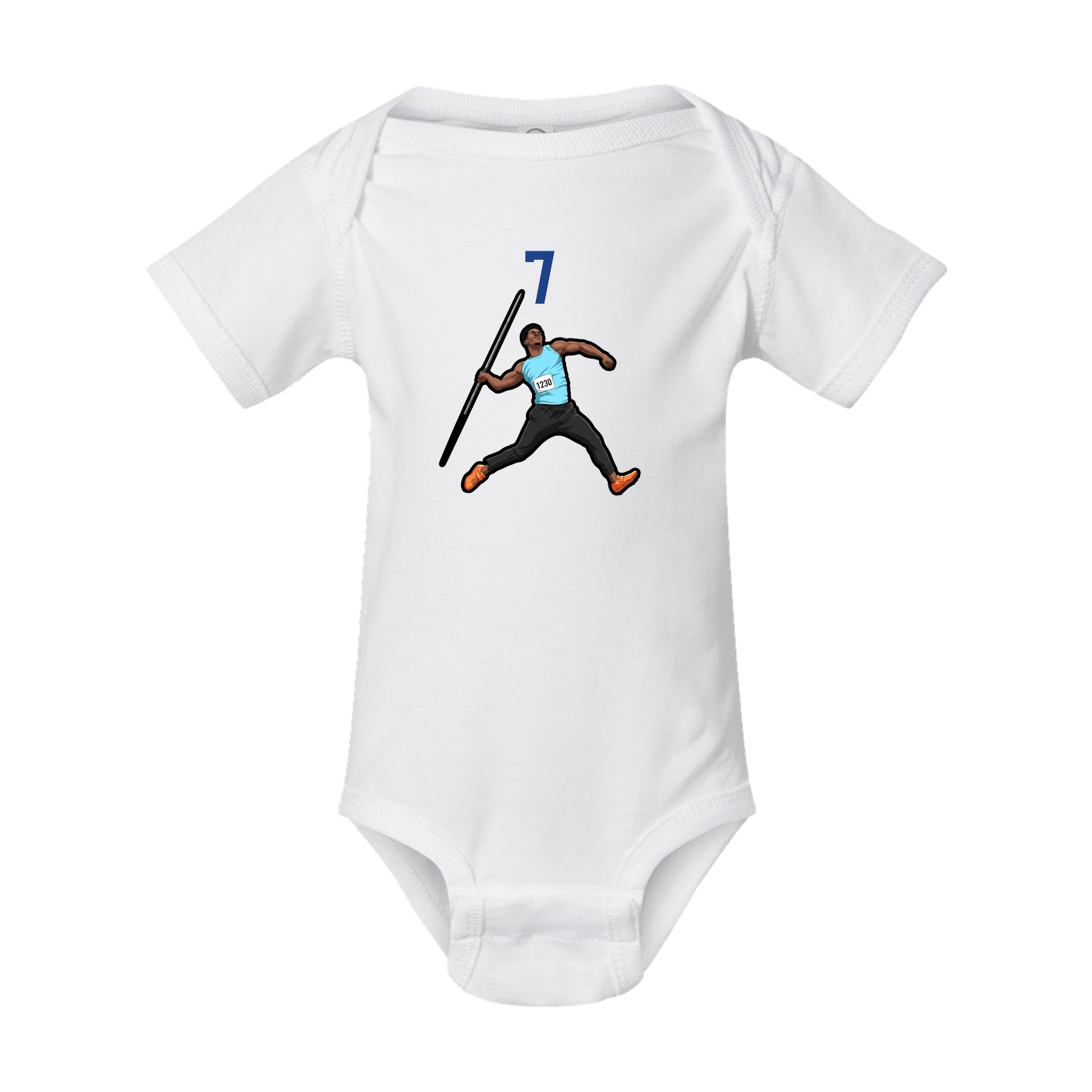 Baby Onesie — Number Top in White