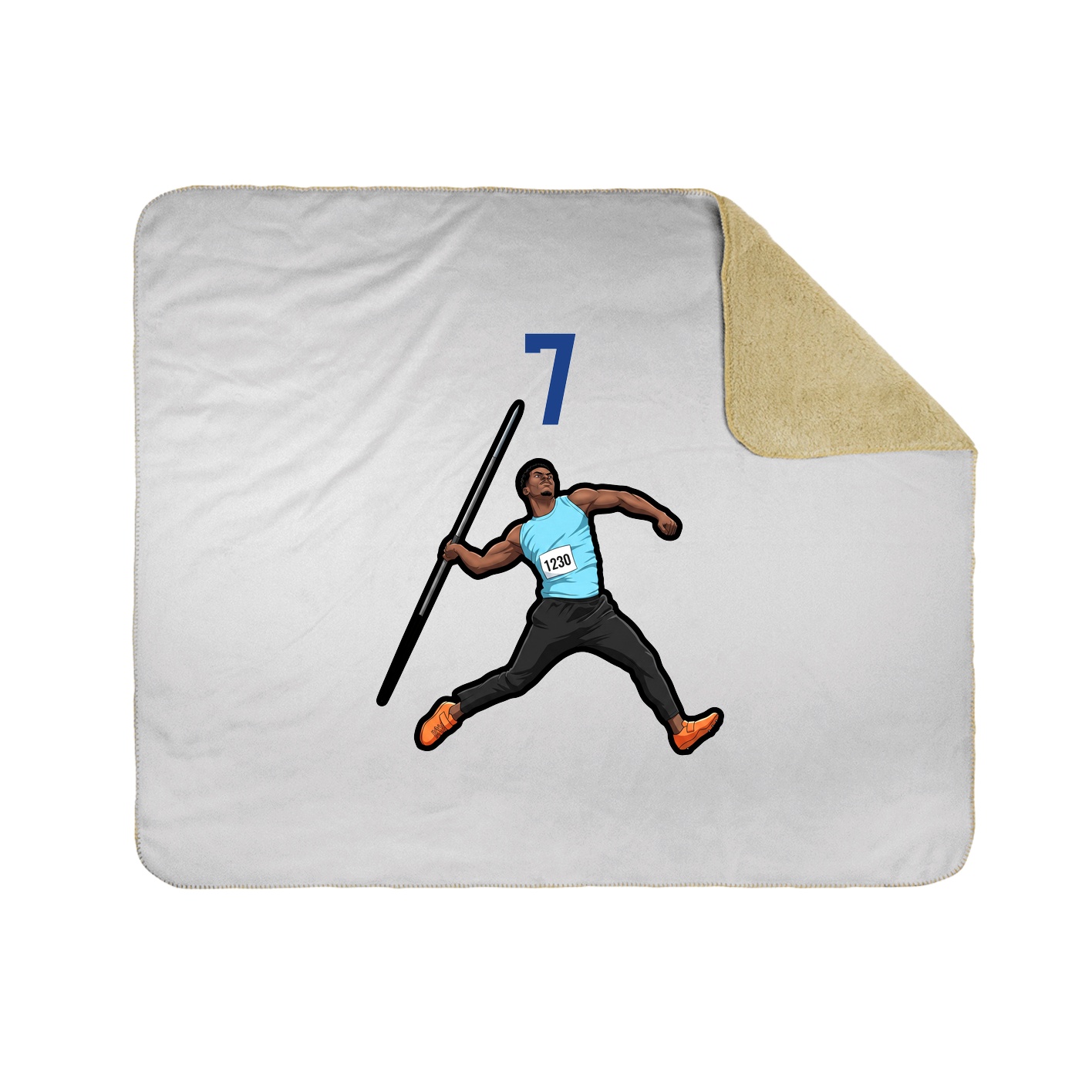 Throw Blanket — Number Top in White