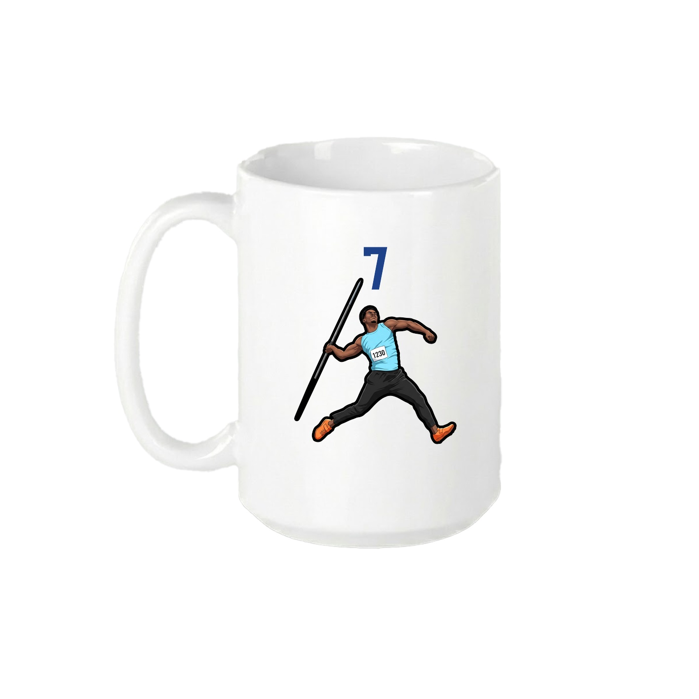15oz Coffee Mug — Number Top in White