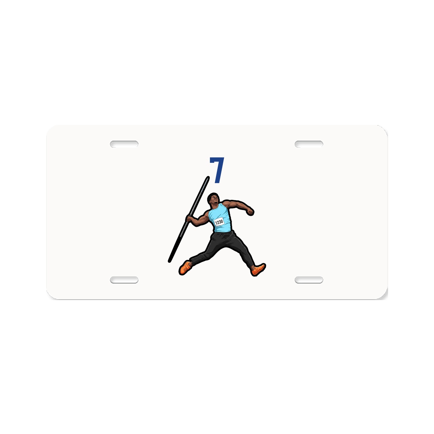 License Plate — Number Top in Classic