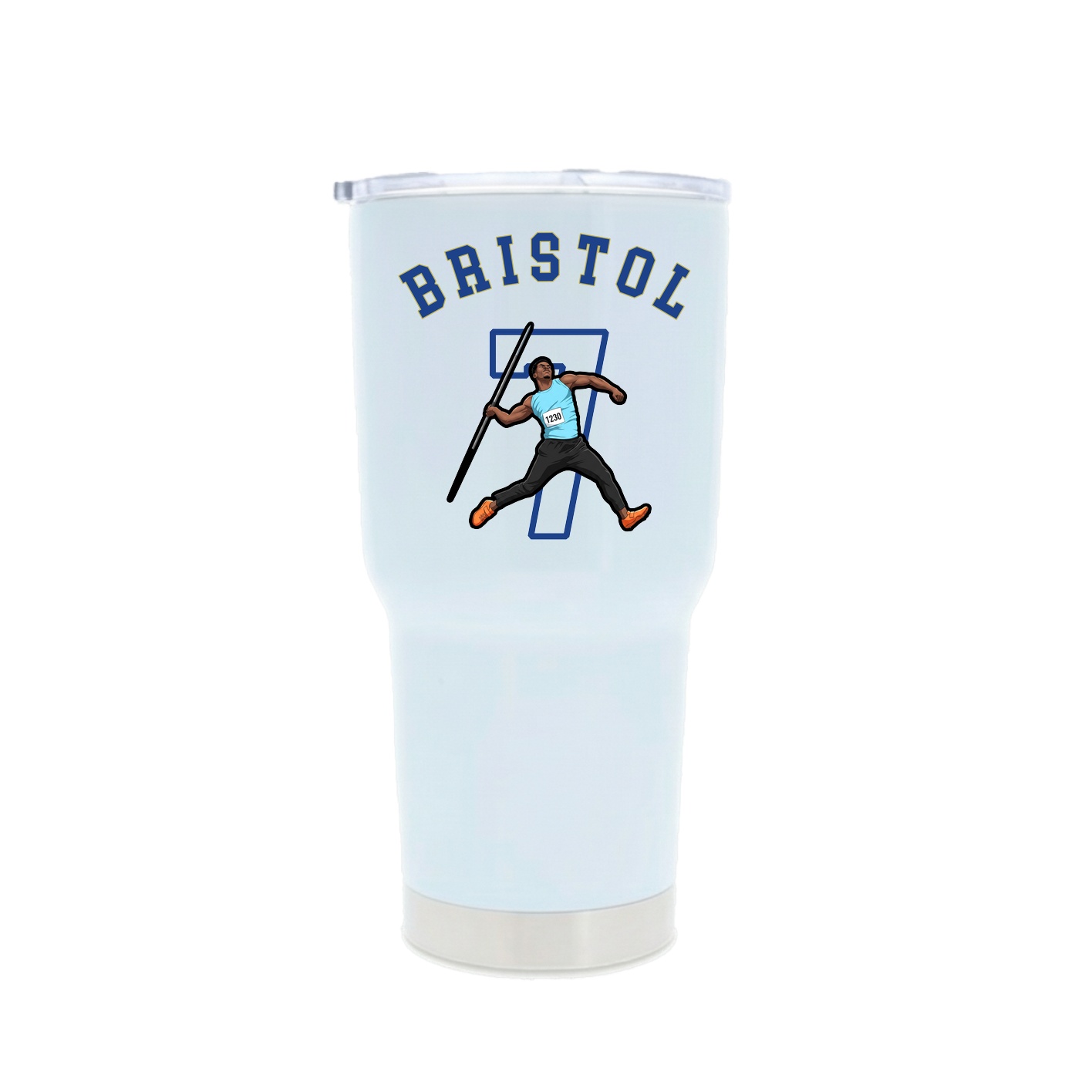 30oz Stainless Steel Tumbler — Shirsey Arch in White