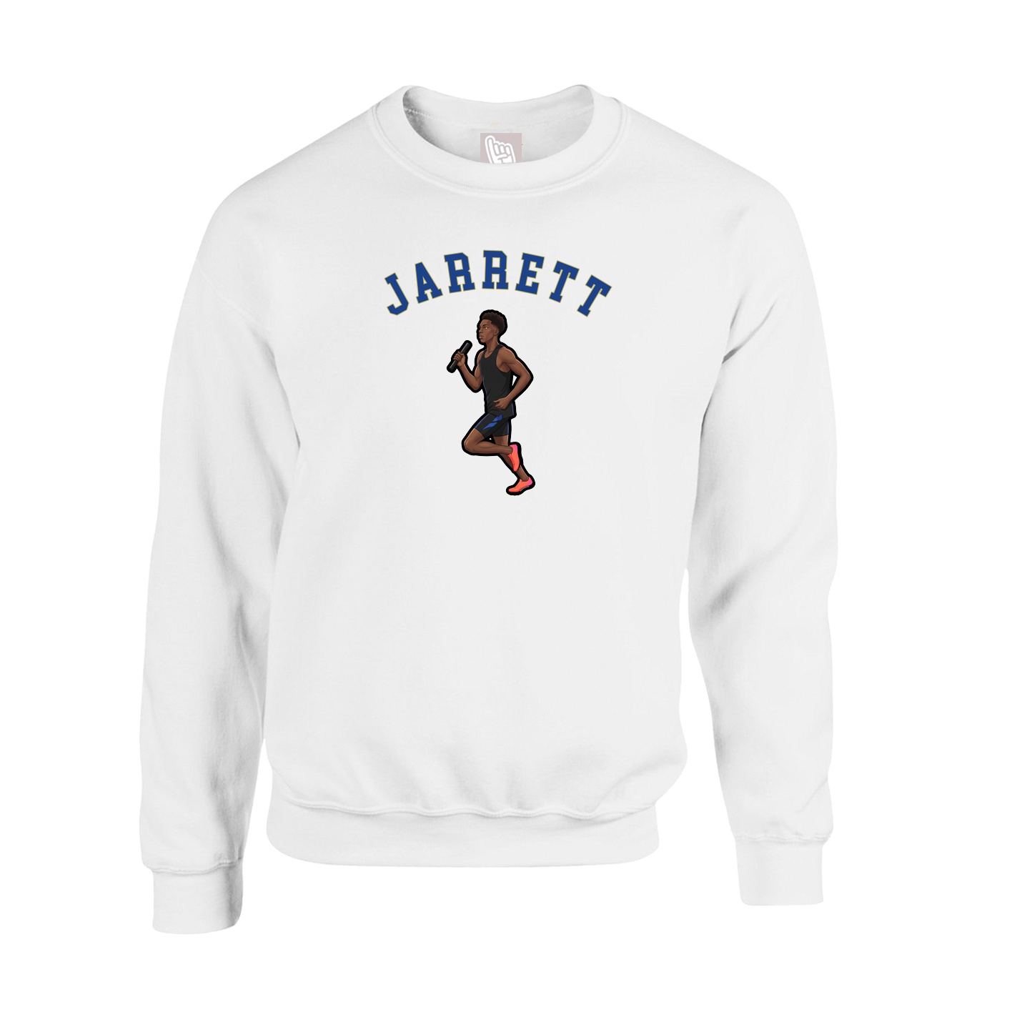 Fleece Crew — Shirsey Arch in White