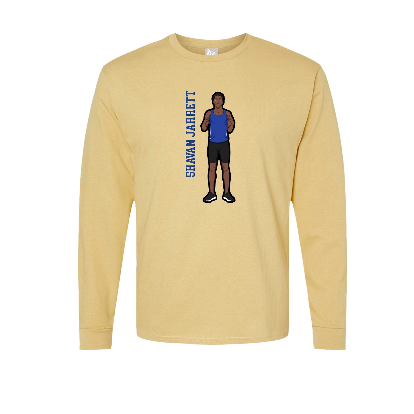 Long Sleeve Tee — Name Vertical in Vegas Gold