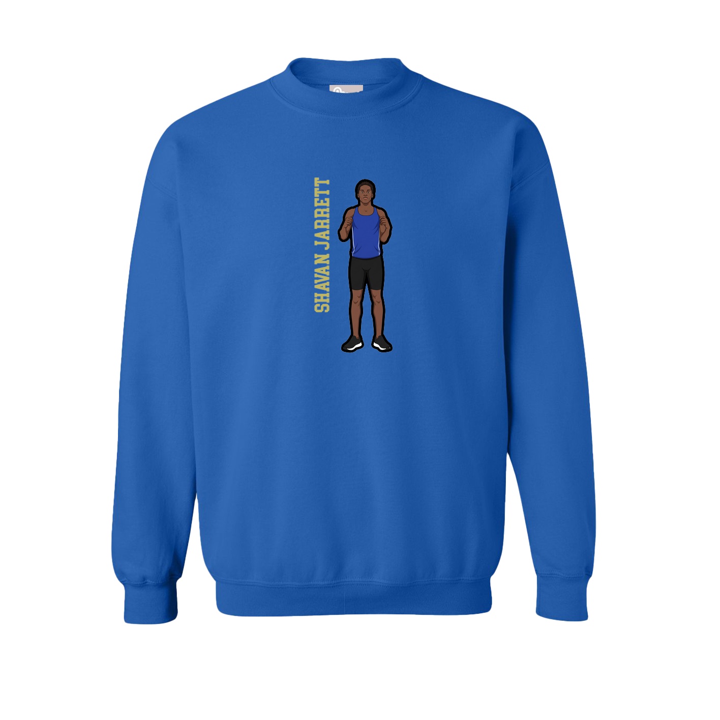 Fleece Crew — Name Vertical in Royal