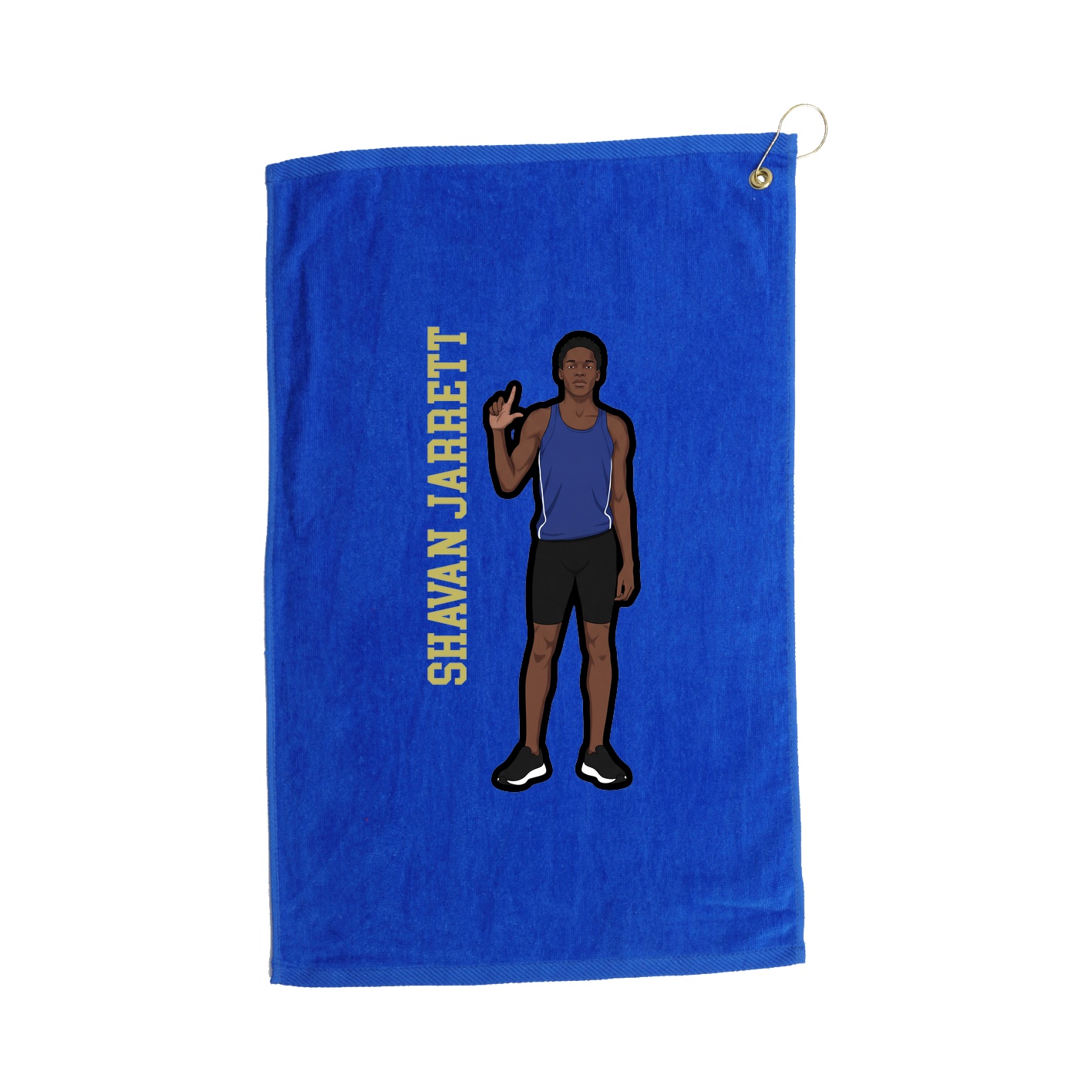 Golf Towel — Name Vertical in Royal