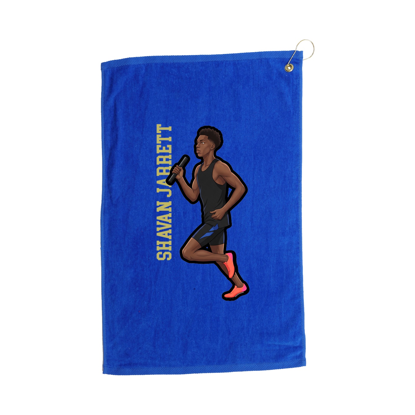 Golf Towel — Name Vertical in Royal