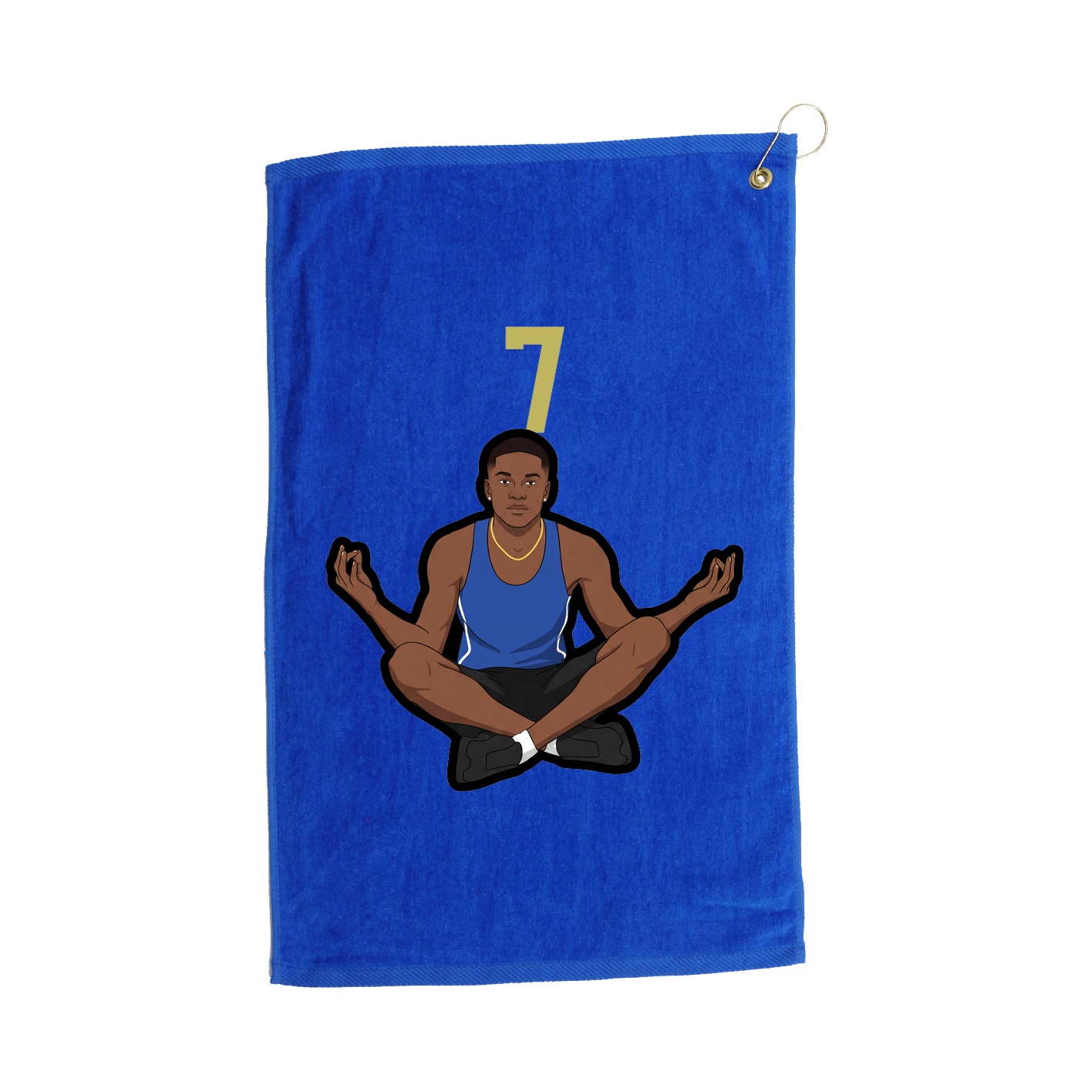 Golf Towel — Number Top in Royal