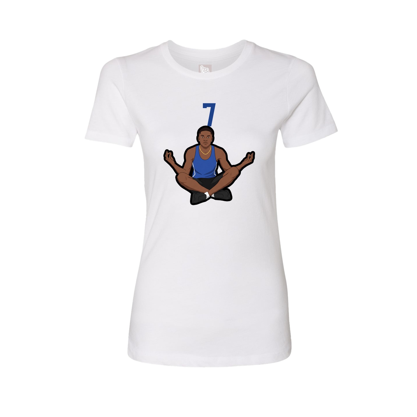Fitted Women's Tee — Number Top in White