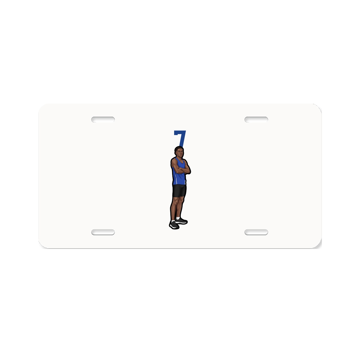 License Plate — Number Top in Classic