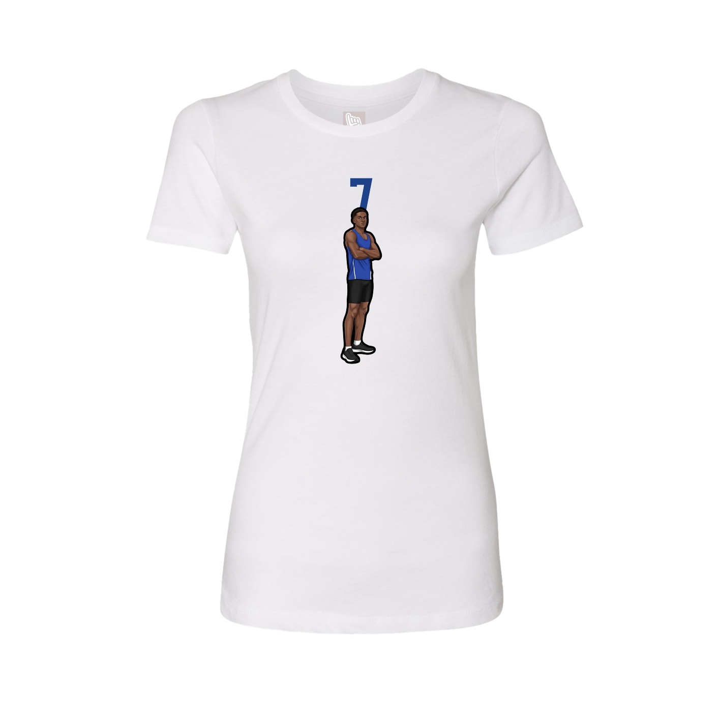 Fitted Women's Tee — Number Top in White