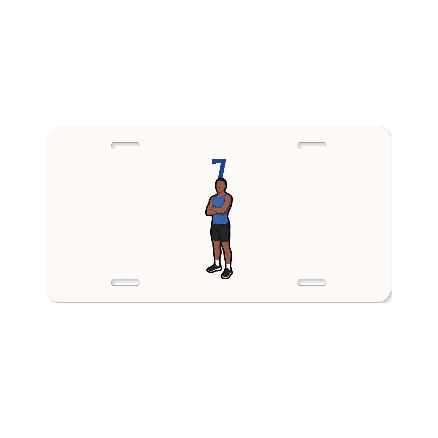 License Plate — Number Top in Classic