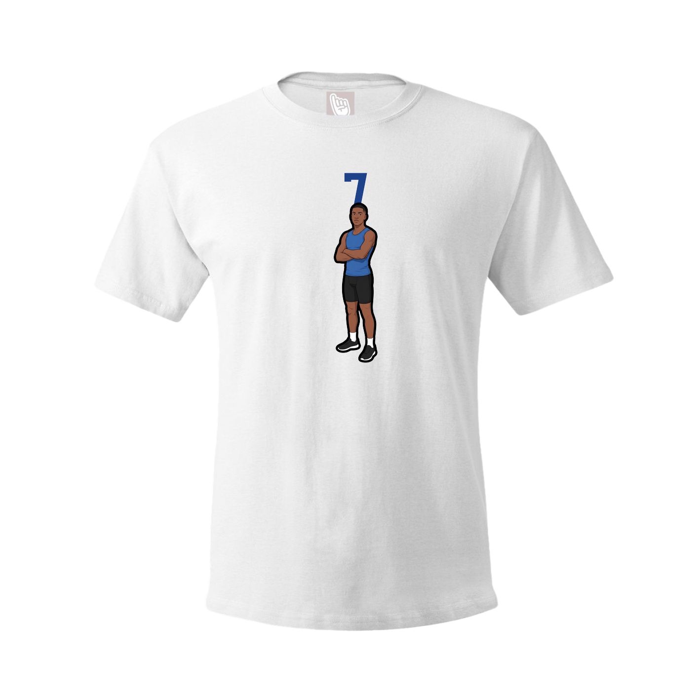 Youth Tee — Number Top in White