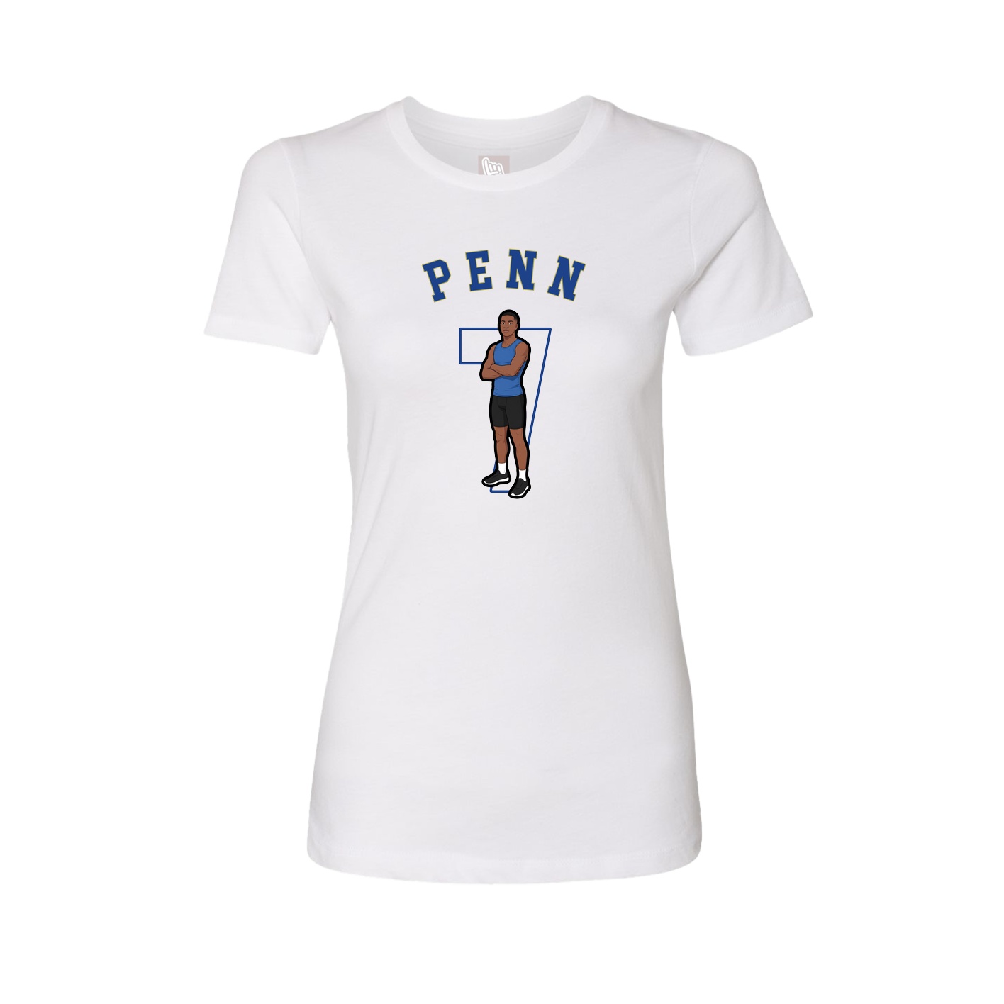 Fitted Women's Tee — Shirsey Arch in White