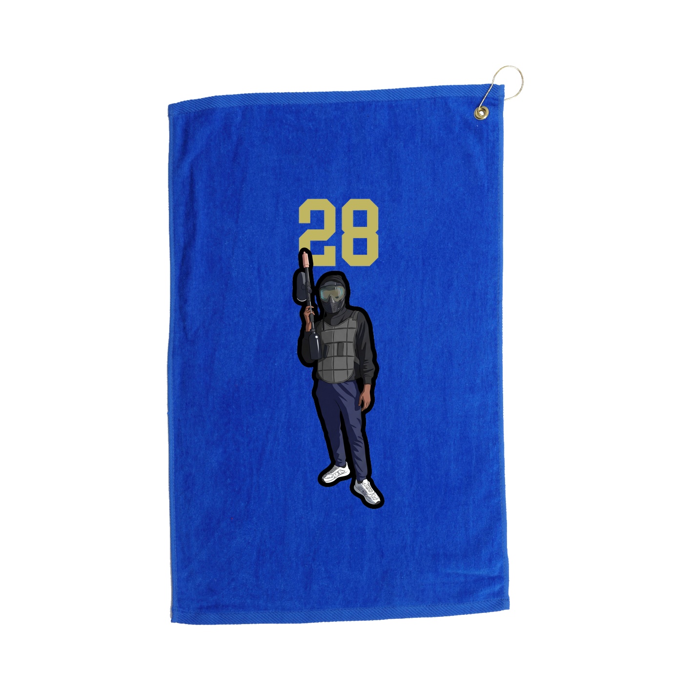 Golf Towel — Number Top in Royal