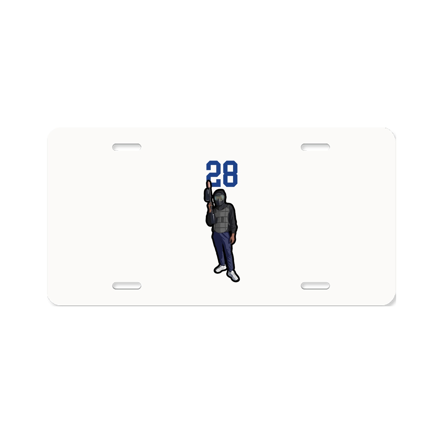 License Plate — Number Top in Classic