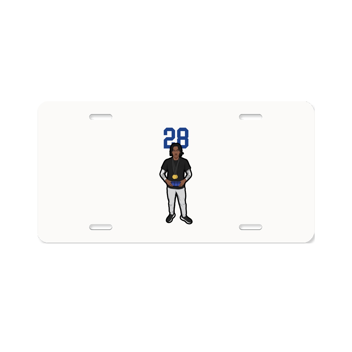 License Plate — Number Top in Classic