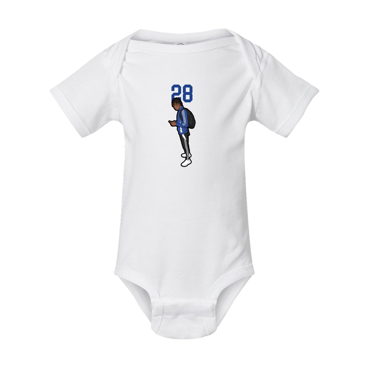 Baby Onesie — Number Top in White