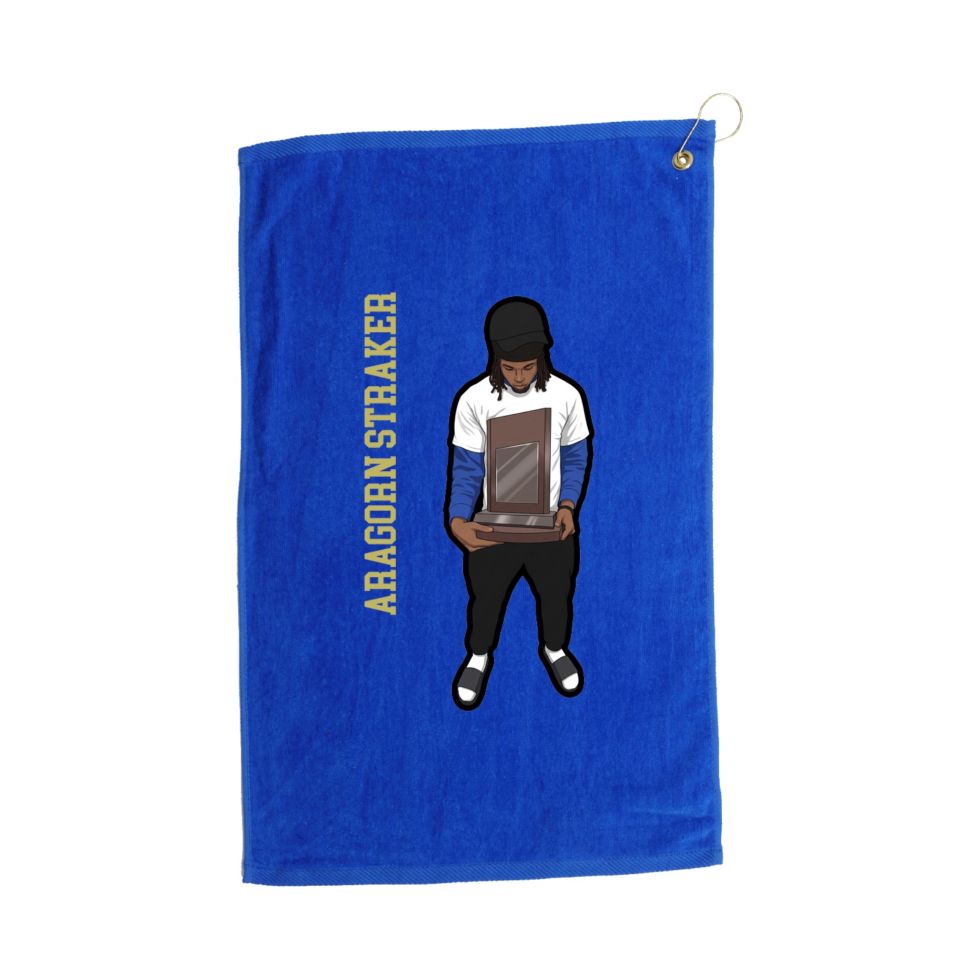 Golf Towel — Name Vertical in Royal