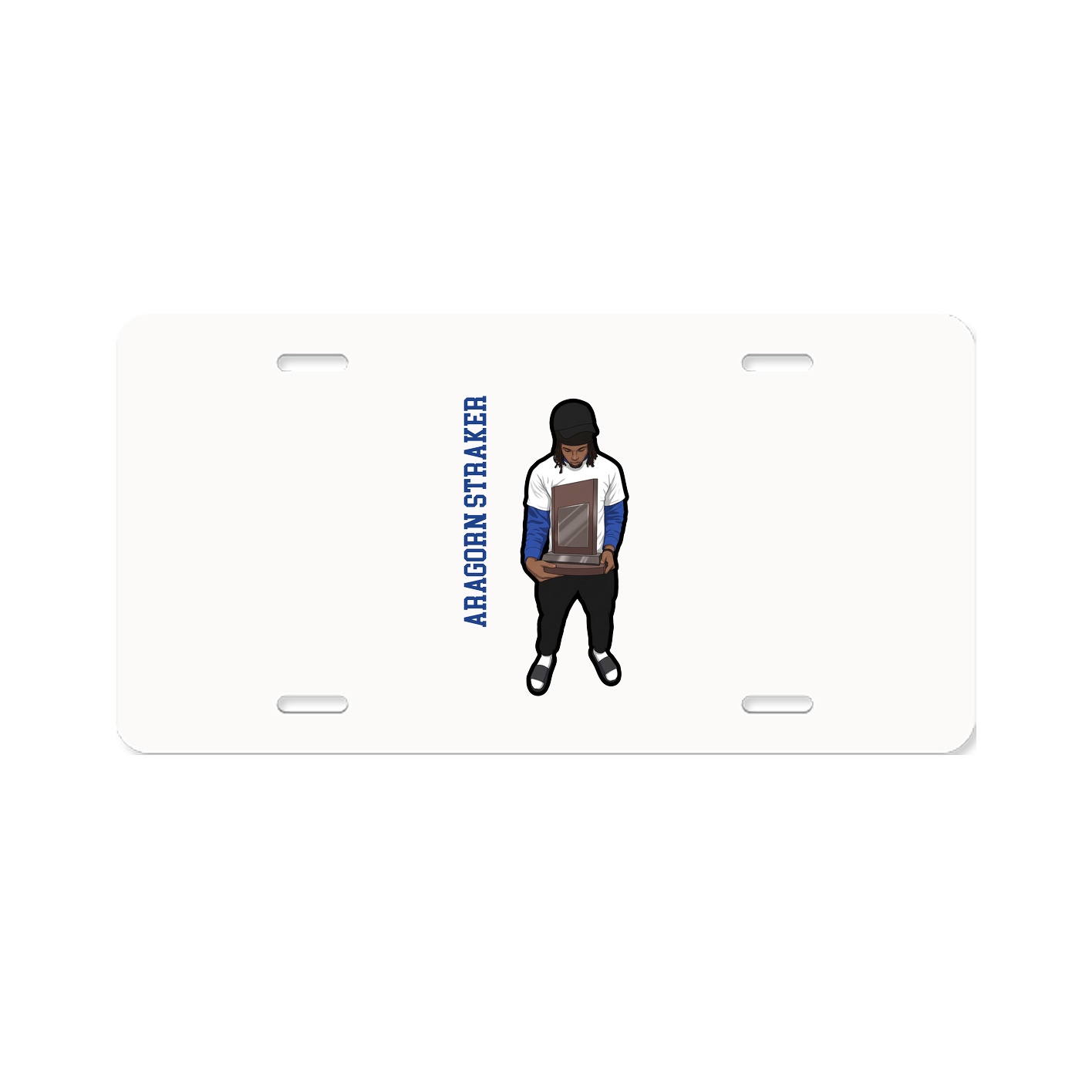 License Plate — Name Vertical in Classic